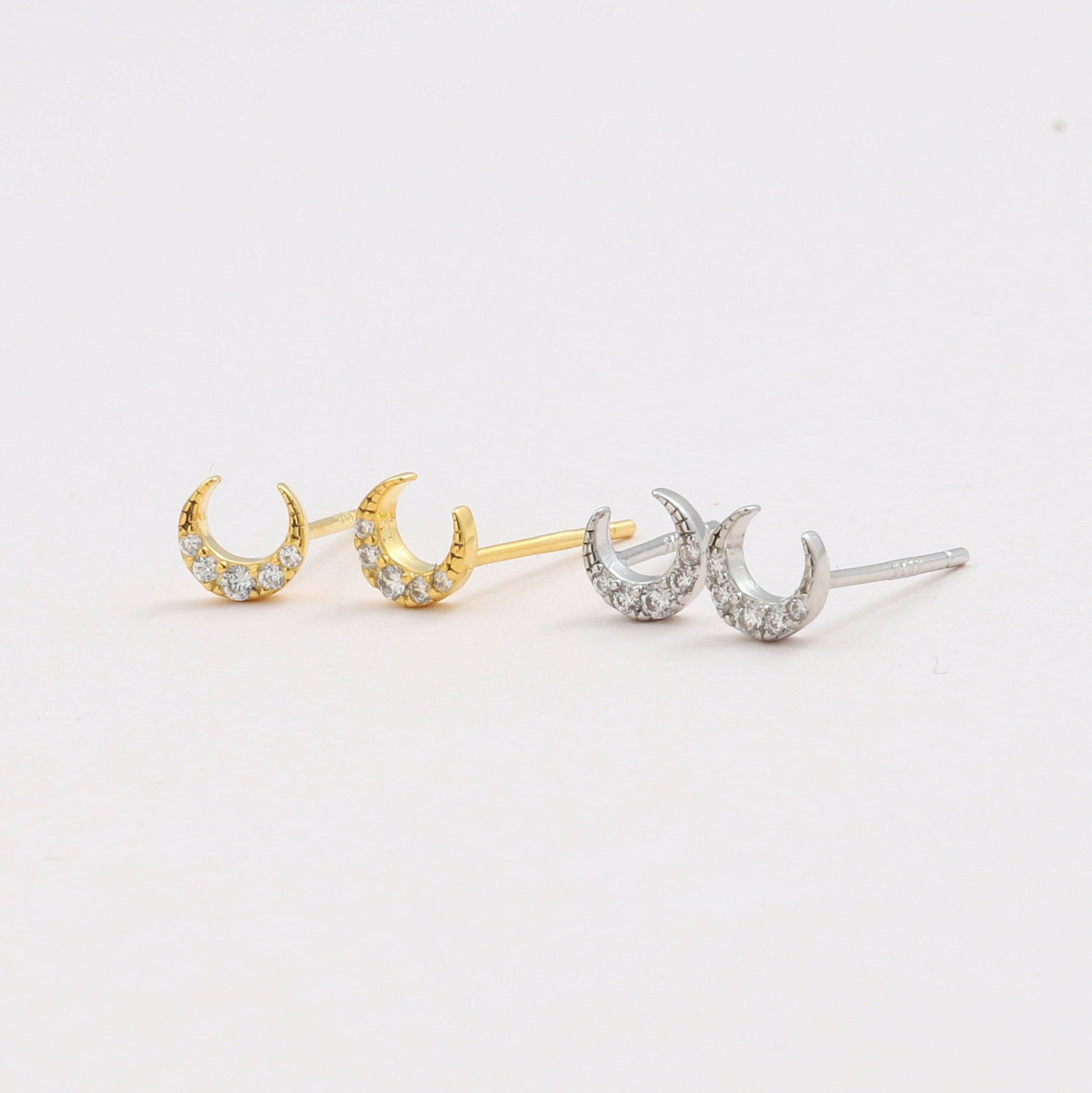 Attic creations – wholesale Stud/post earrings – TT58002 BUNNY GRAPHIC Crystal Moon Earrings5