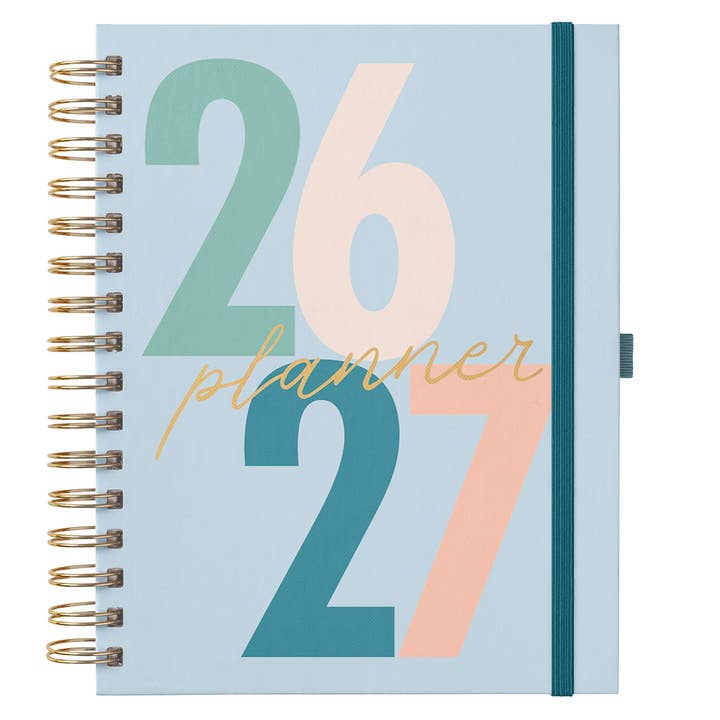 Mi-année - Planificateur académique 2026/27 - Bleu - Vue hebdomadaire pour la vente par Busy B