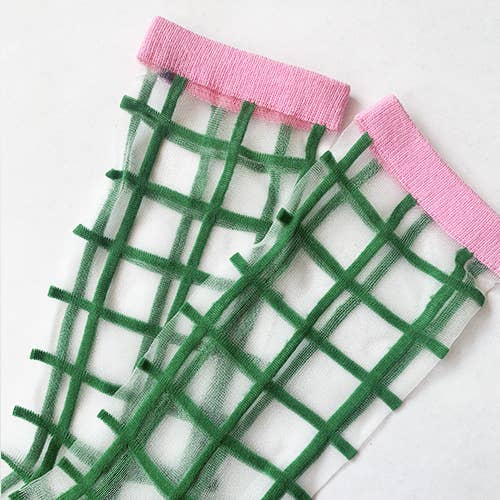 Peach Socks - Wholesale Socks - Women's - Tulip Grid6