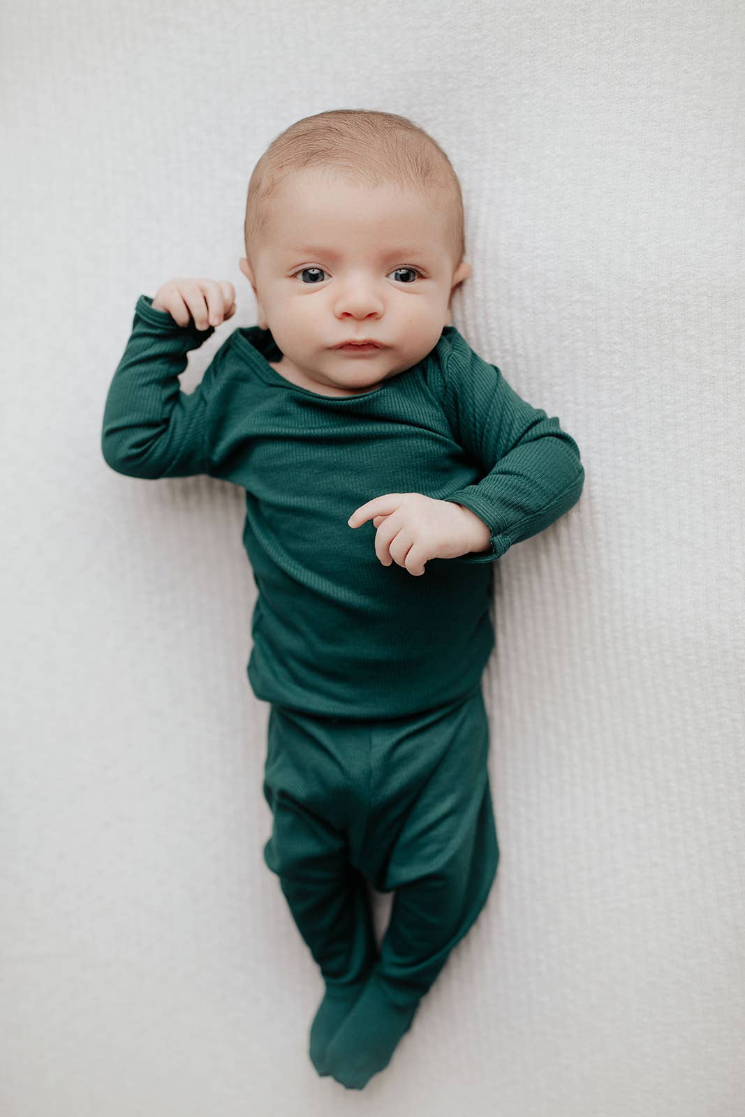 Three Little Tots – wholesale Pyjamasset - Barn – Ribbed Forest Green Jammies Barn Pjs & Lougewear11