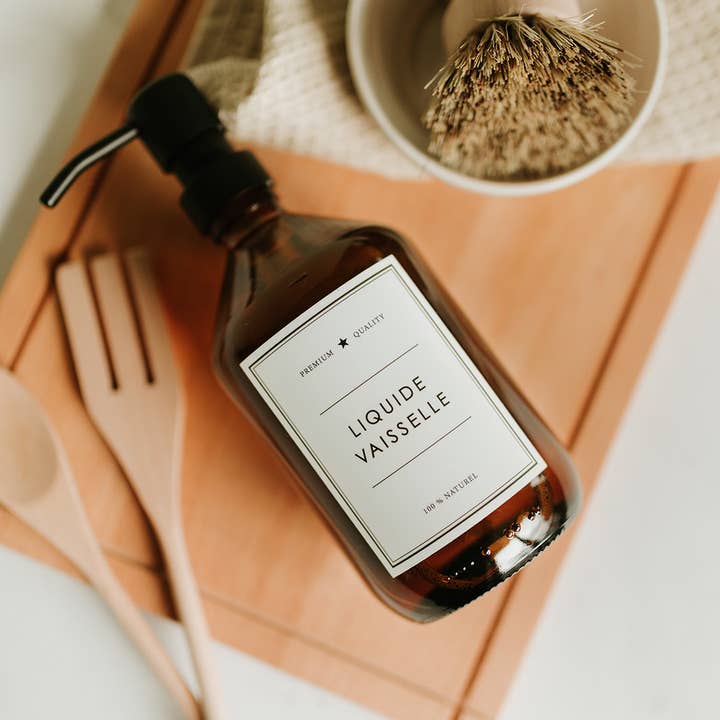 Les Flacons de l’Apothicaire - Wholesale Soap Dispenser - Dishwashing Liquid - Amber Bottle0