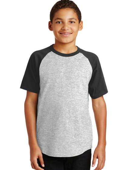 Sport-Tek Jugend Kurzarm Colorblock Raglan Trikot für den Großhandel von Forever11