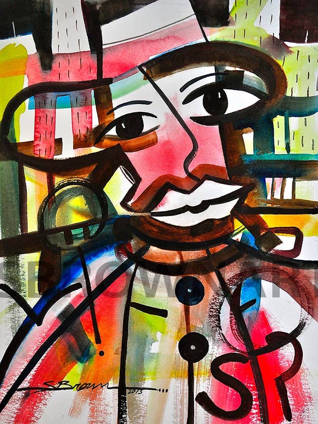 Life is a Circus Watercolor Print for wholesale by SBrownART