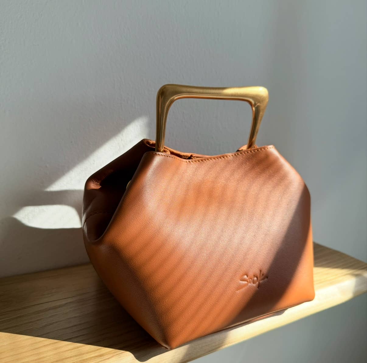 Sook Stainable - Vendita all'ingrosso Borsa con manico - Donna - Sora - Borsa a mano e a spalla in pelle autentica metallizzata18