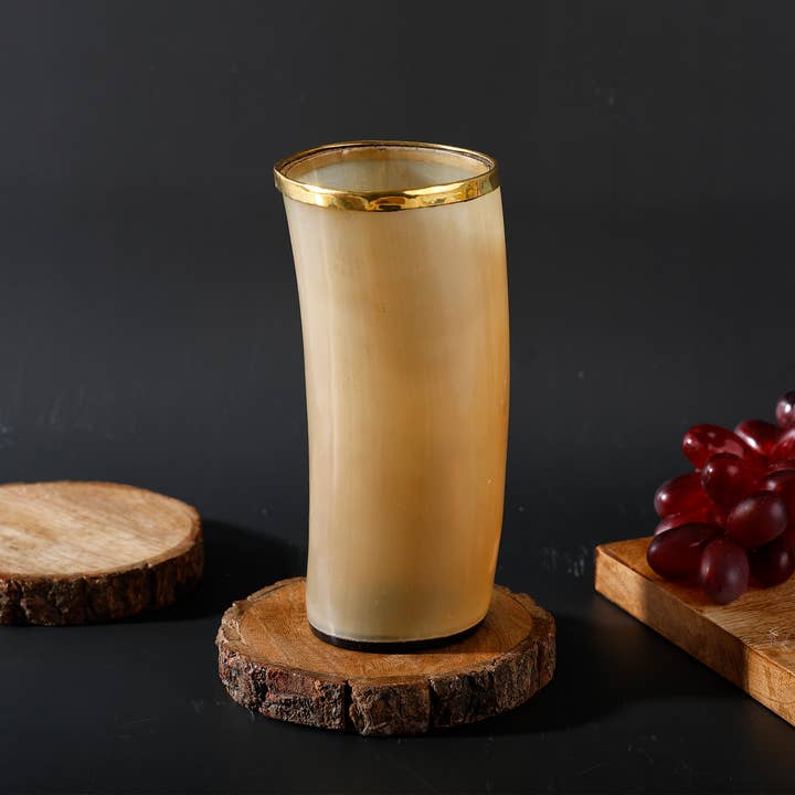 Handicrafts Home – Engroshandel Drikkeglas/kop – Viking Drikkebægre i Horn – Holder Op Til 300 ml, Metalisk Finish5