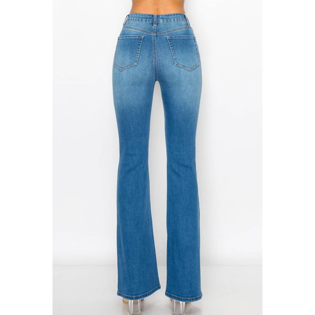 Timeless - Wholesale Jeans - Women's - DESTRUCTED FLARE DENIM JEANS PANTS3