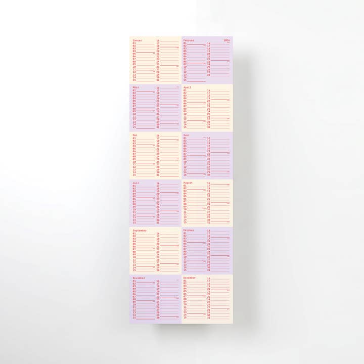 SQUARES Wall Calendar 2026 for wholesale by Human Empire