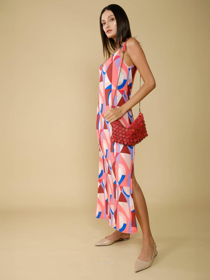 Vassy printed backless long dress - Baobab for wholesale by Osanna Creazione