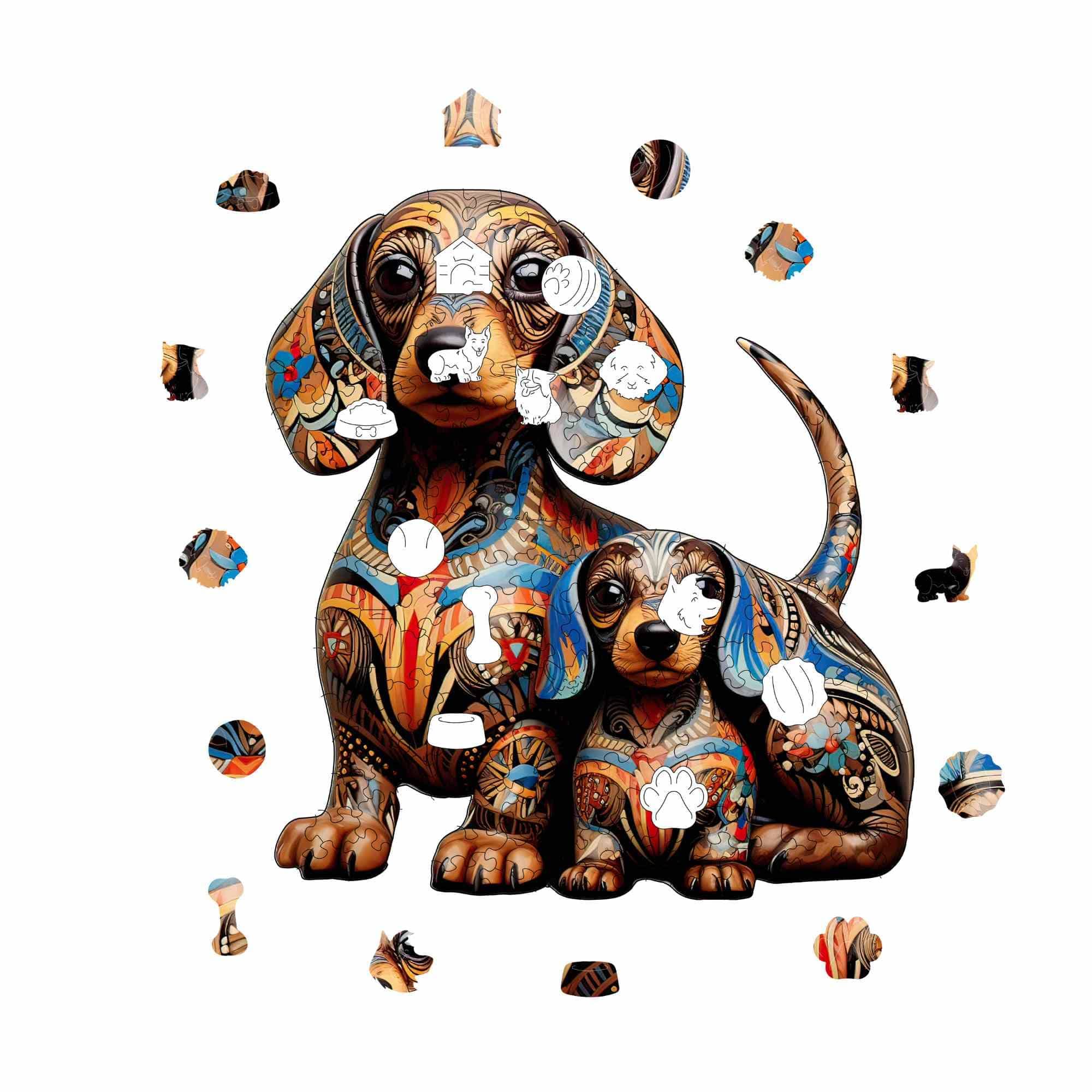 Crafthub - Wholesale Puzzle - Adult - Dachshund Dog Family - Jigsaw Puzzle1