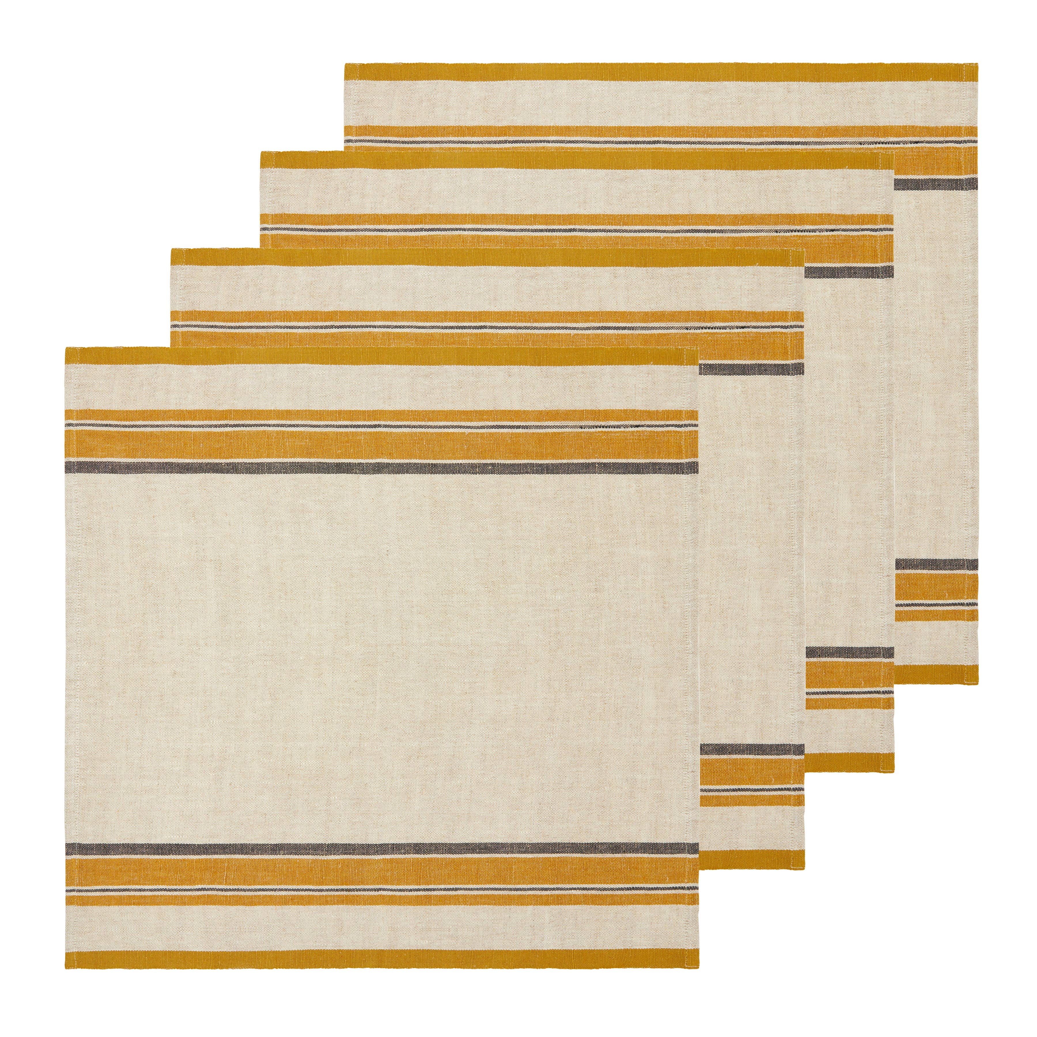Antibes Natural & Mustard Napkin, Set of 4 for wholesale on Faire1