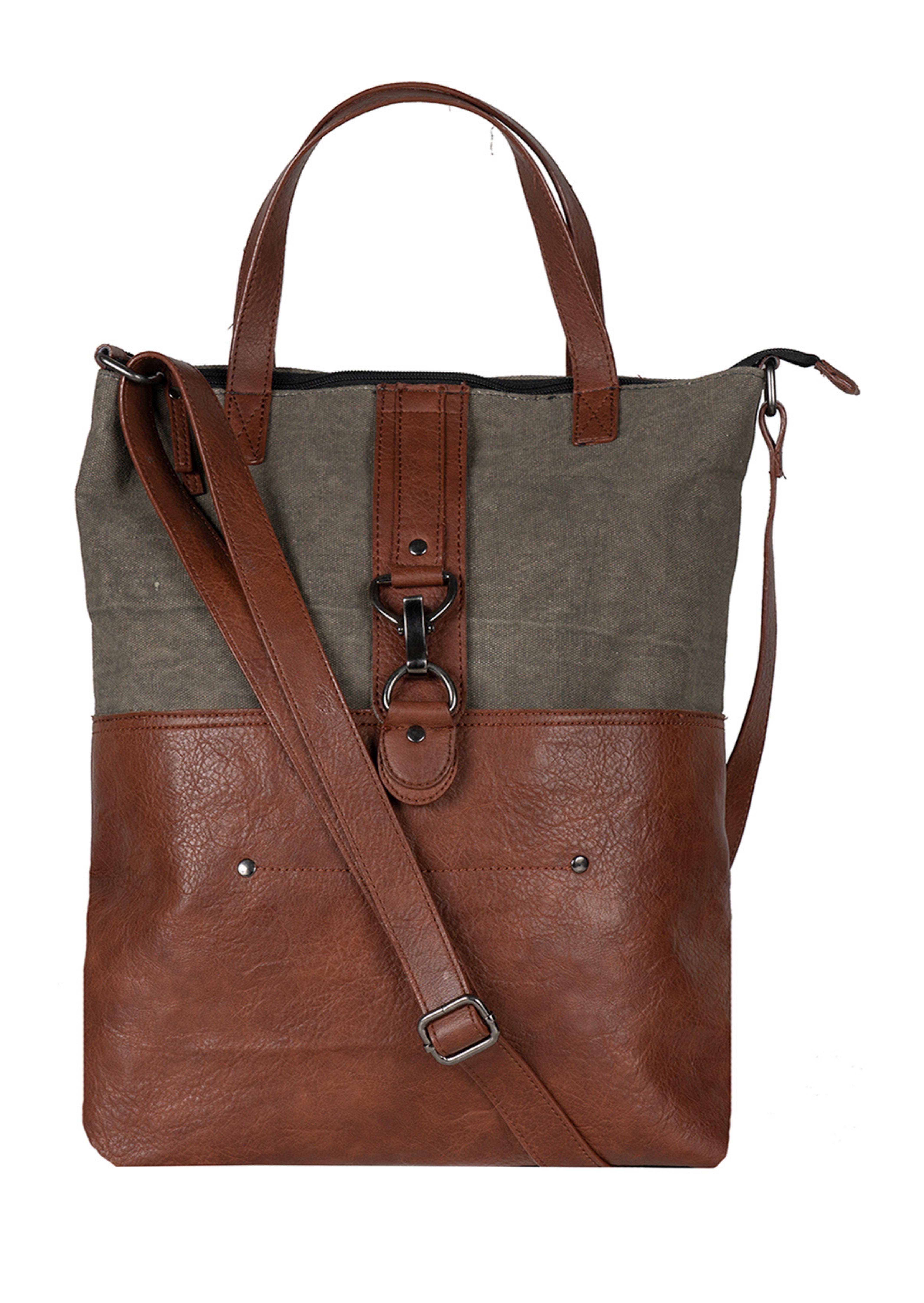 Mona B. - Wholesale Tote Bag - Women's - Jamie Up-Cycled Canvas Convertible Tote, MD-60021