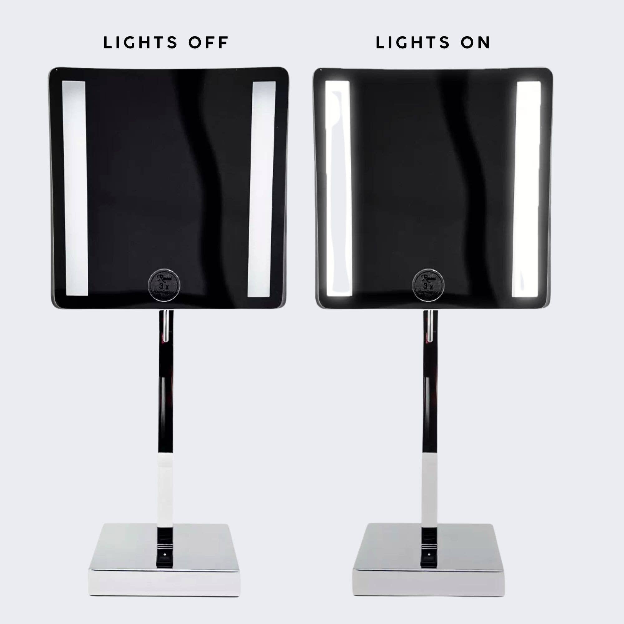 Rucci Professional - Wholesale Makeup Mirror - M871 Rucci Chrome LED Light Square Stand Mirror1