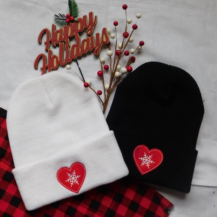 Gorro Snowflake Heart por atacado de SewGenesis