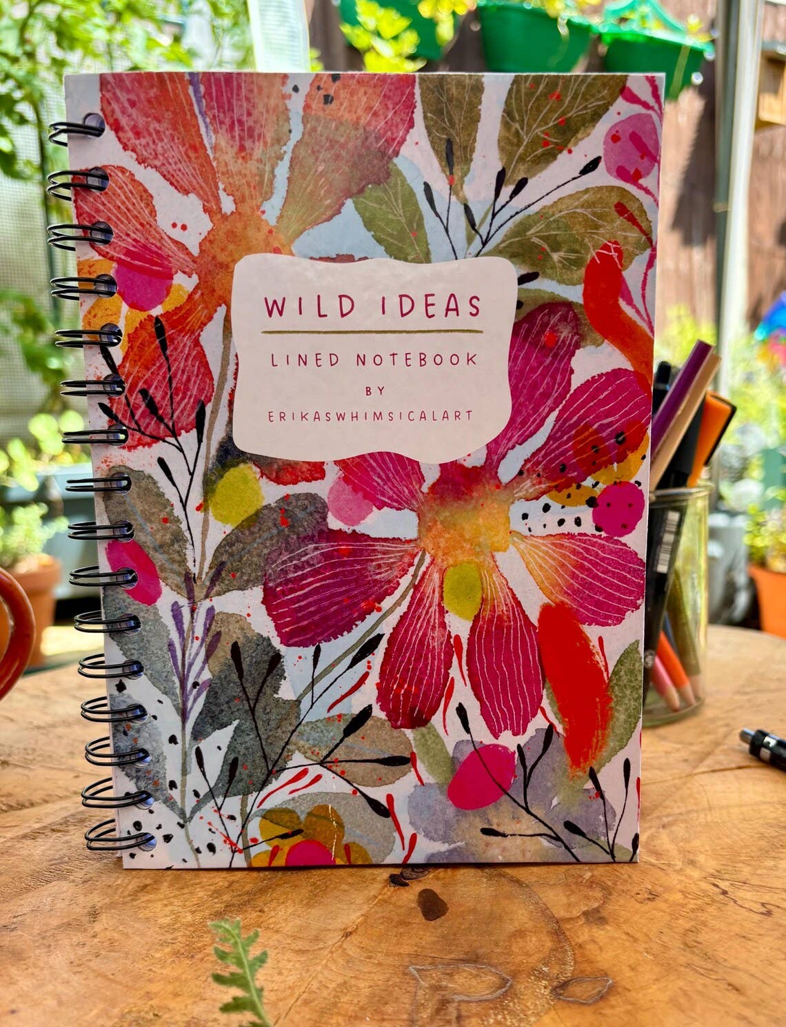 Erika's Whimsical Art – wholesale Notebook – Wild Ideas -A5 Handmade Notebook / Illustrated Journal  8
