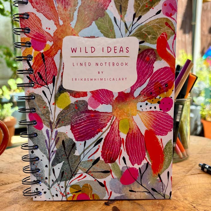 Erika's Whimsical Art – wholesale Notebook – Wild Ideas -A5 Handmade Notebook / Illustrated Journal 8