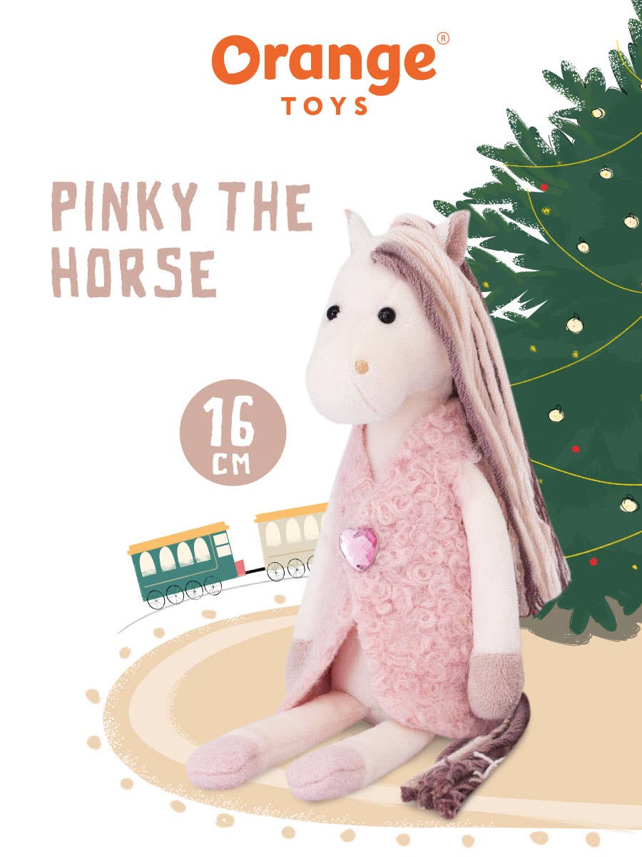Orange Toys - Wholesale Stuffed/Plush Toy - Kids & Baby - Pinky the Horse Plush - 16cm - 0+6