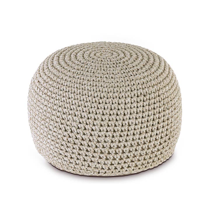 Pouf vloerkussen Ø55 H37 Mohair zitkruk zitpouf navulbaar voor wholesale door Voglrieder