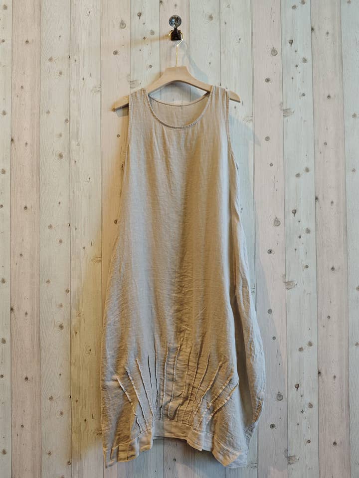 Linen & More - Wholesale Dress - Women's - REF 17967 100% LINEN BALLOON-SHAPED DRESS