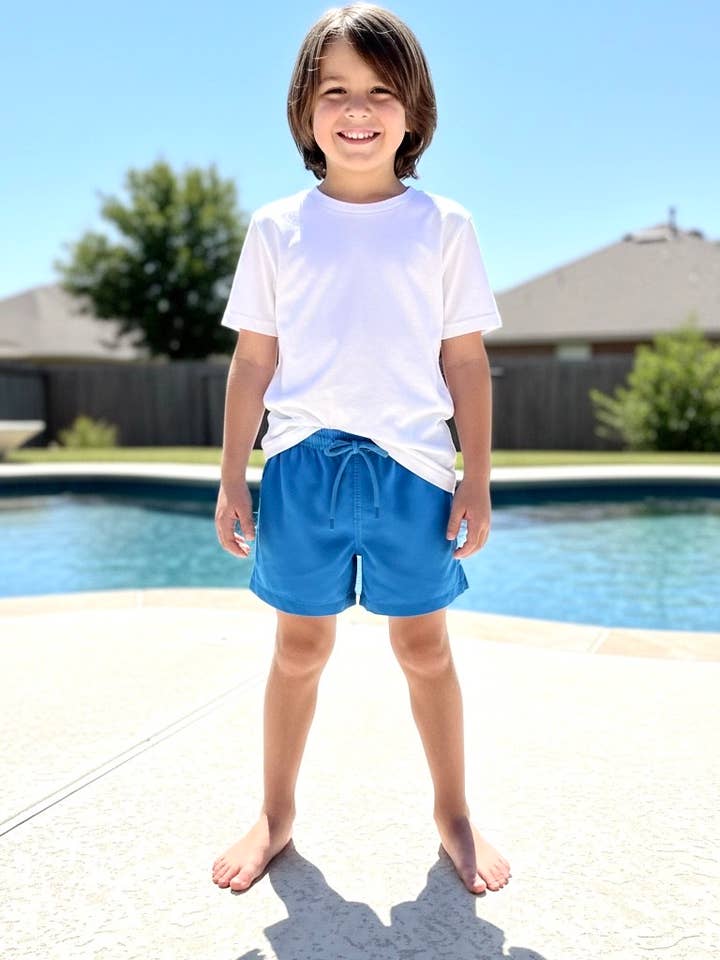 Zwembroek voor jongens BS286_Teal voor wholesale door MARINA WEST SWIM