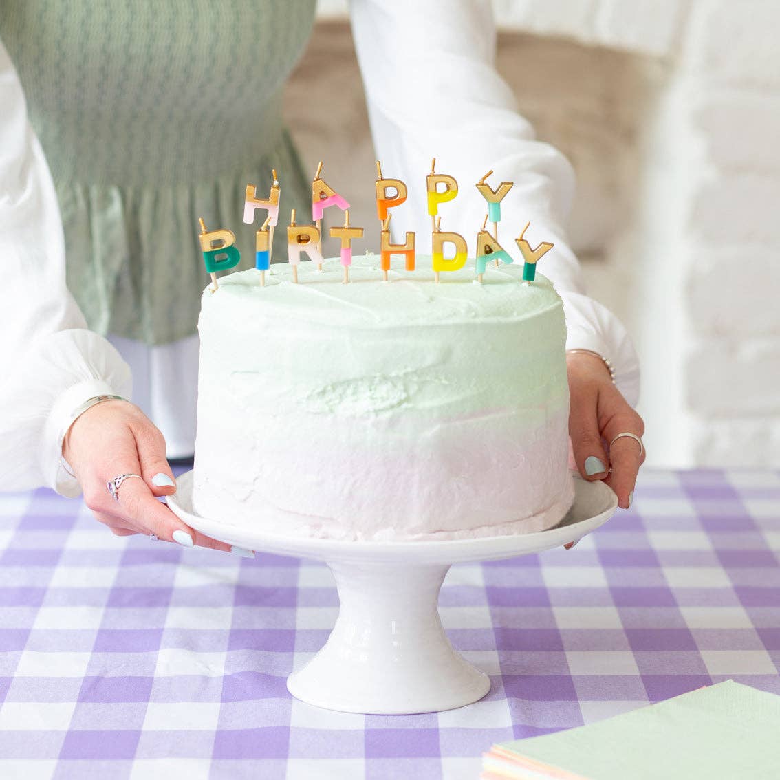 Talking Tables UK – wholesale Cake candle – Birthday Brights Rainbow 'Happy Birthday' Candles2