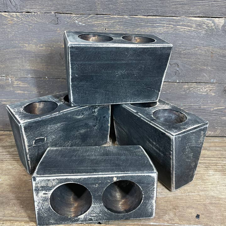 My Amigos Imports - Wholesale Candle holder - CLEARANCE-Two Hole Sugar Mold-WH5-Mold Only-2 Hole-Black-$62