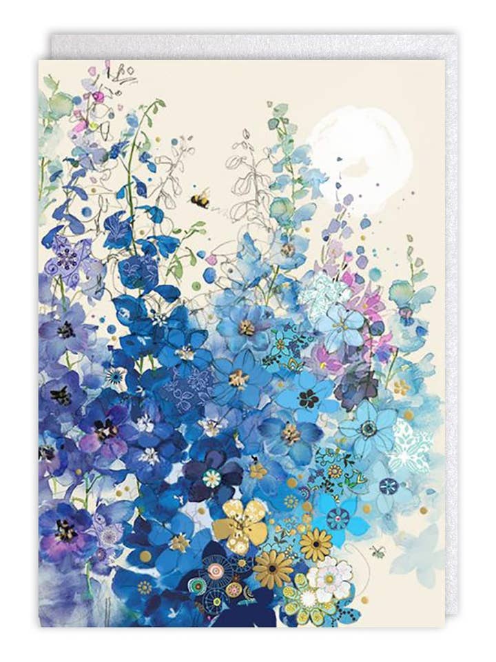 Cartão em branco Delphiniums por atacado de Notes & Queries, Inc.