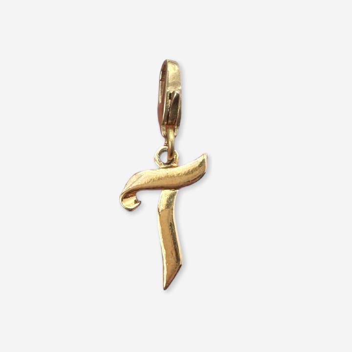 Vintage vergoldeter "T"-Monogramm-Anhänger für den Großhandel von Lulu’s Petals