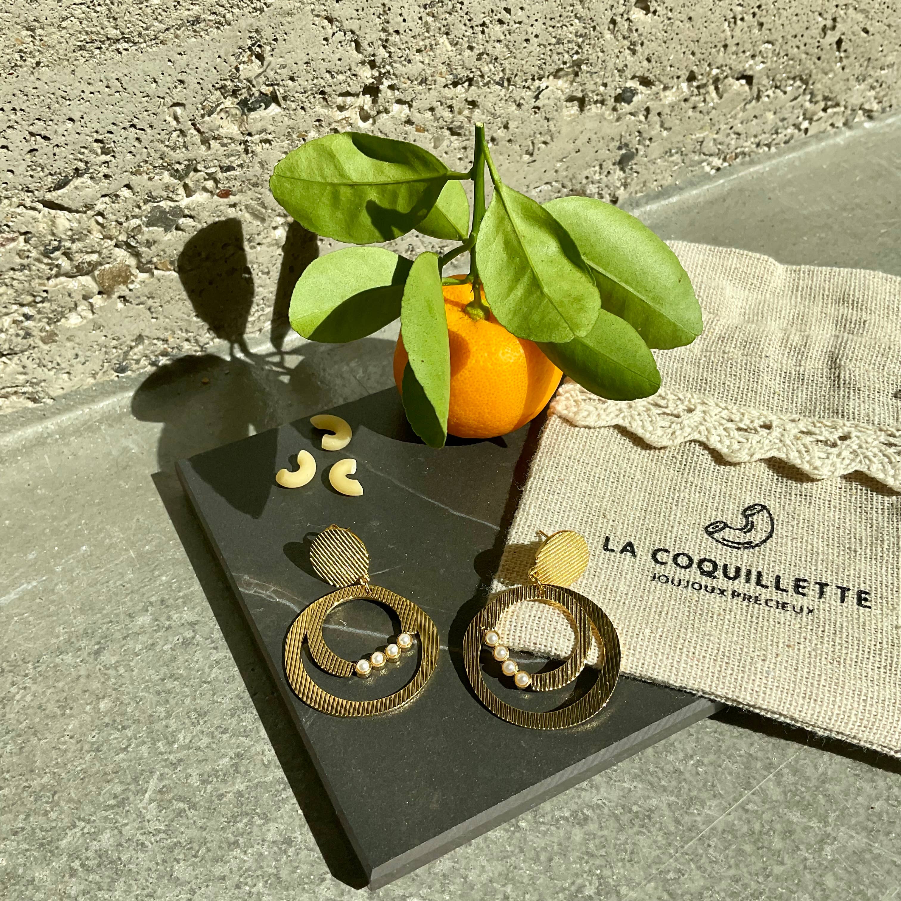 La Coquillette – Brincos de argola por atacado – TINA1