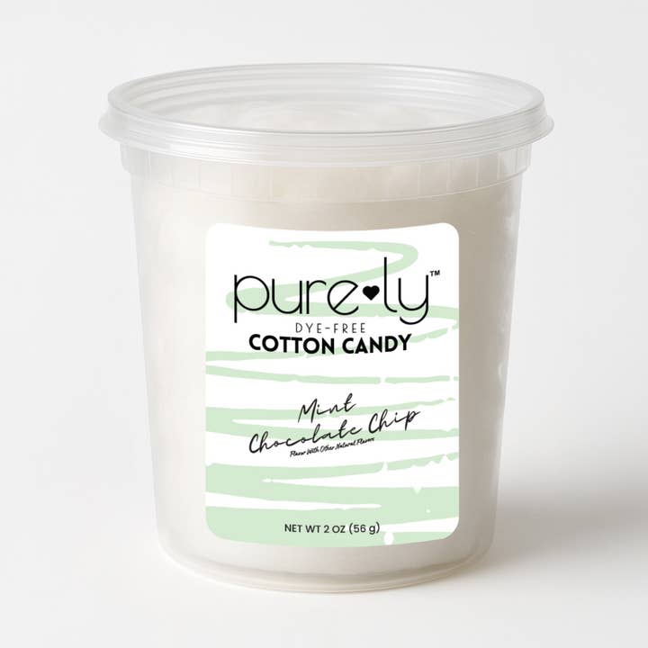 Barbe à Papa Menthe Chocolatée Sans Colorant 2 oz Tub pour la vente par Purely Cotton Candy