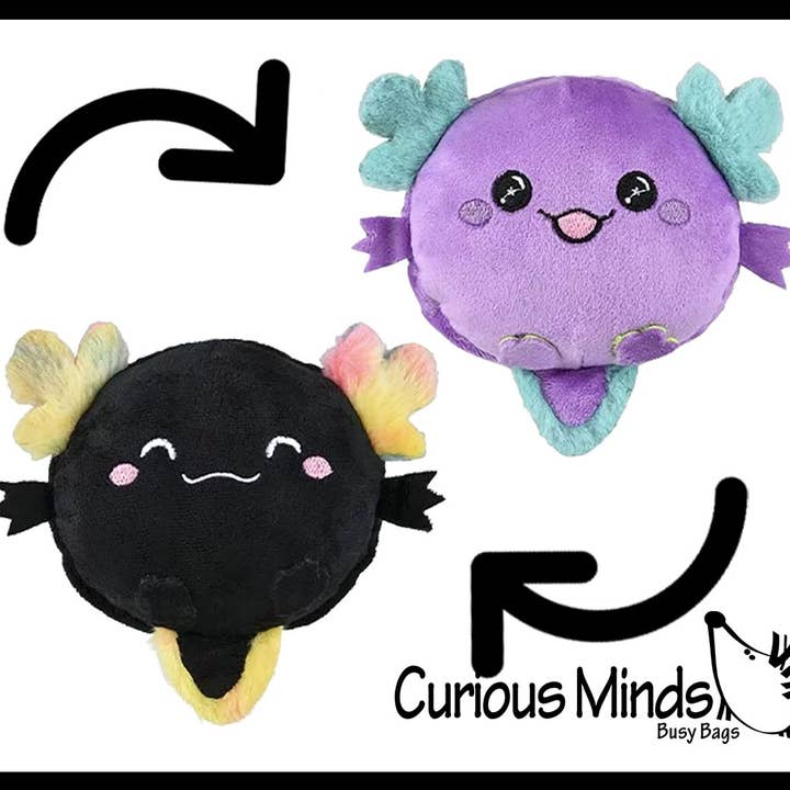 Curious Minds Toys - Wholesale Stuffed/Plush Toy - Kids & Baby - 1 Reversible Axolotl Animal Plush Flip Inside Out Animals - 10
