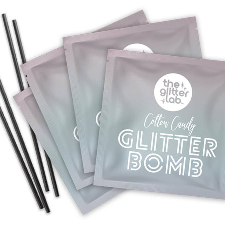 The Glitter Lab - Wholesale Cotton Candy - Drink Glitter Bombs - Pink