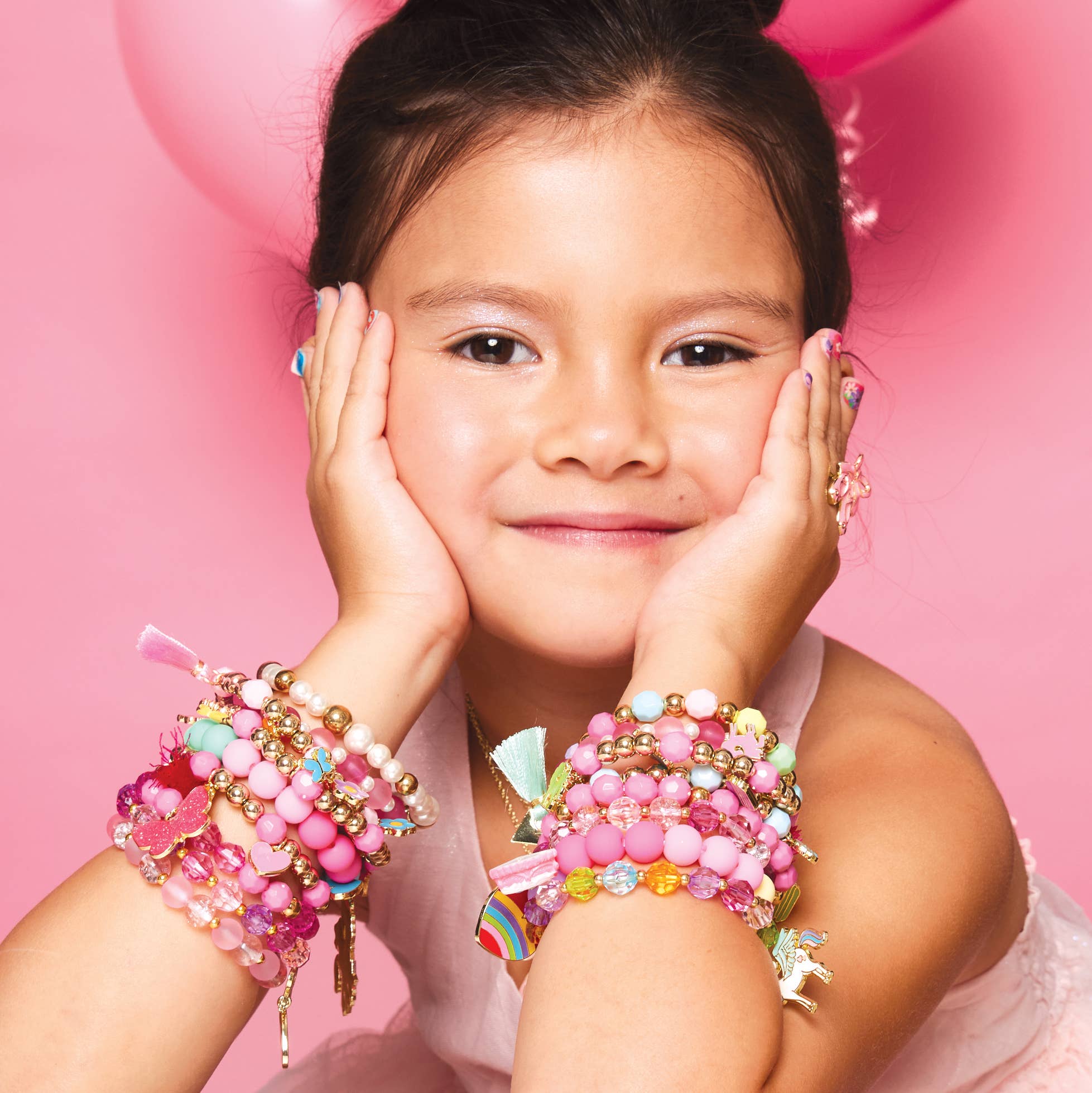 Girl Nation | Kids Jewelry | Easter Gifts - Wholesale Beaded Bracelet - Kids - Sweet Treats Tower | Case of 23 Bracelets + Free Display11