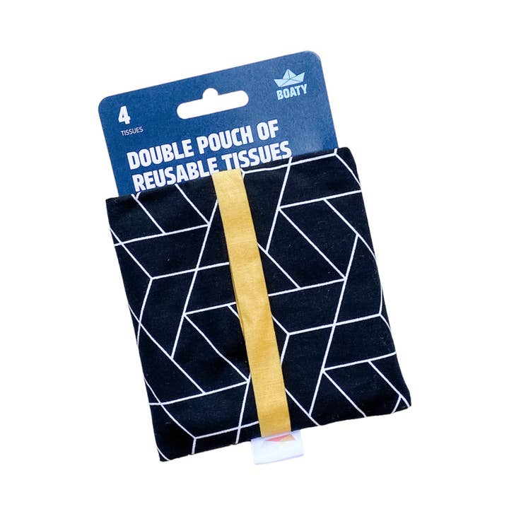 Reusable Tissues - Handkerchiefs, Travel Pouch (4, White) for wholesale by Boaty