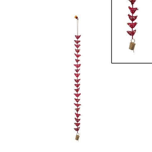 Zenn Wind Chimes 20 Birds Burgundy/Red-015 for wholesale by International Gifts Ltd.