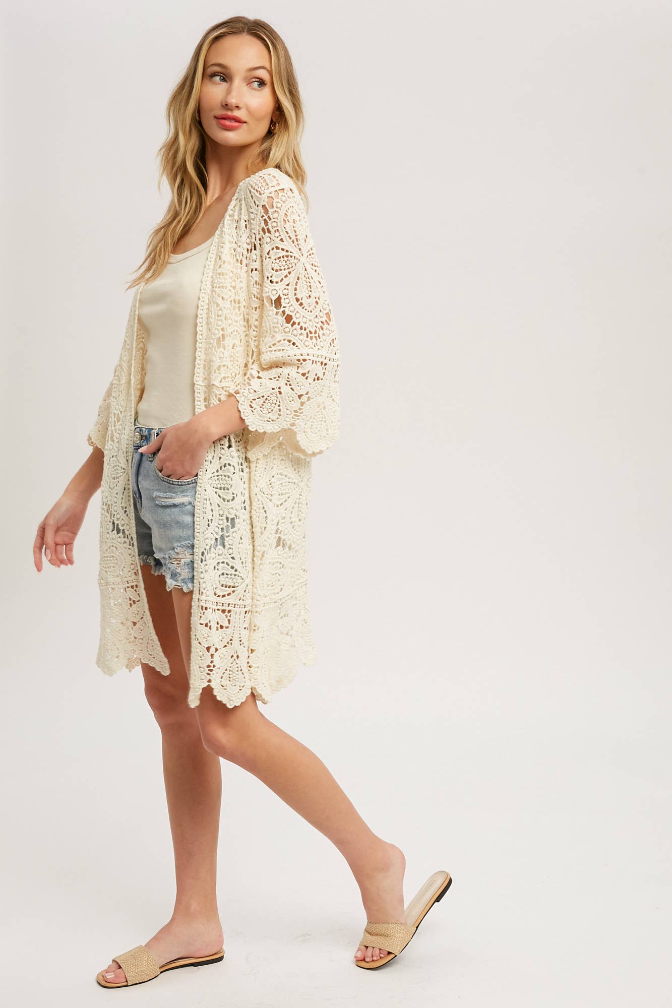Bluivy - Wholesale Cardigan - Women's - CROCHET LACE CARDIGAN5