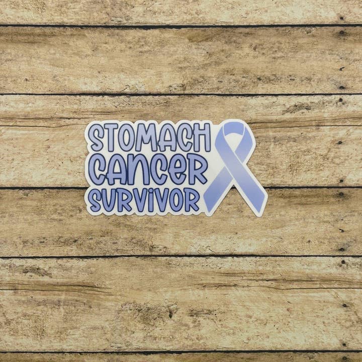 Made with Monday - Wholesale Sticker - Stomach Cancer Survivor with Ribbon Sticker1