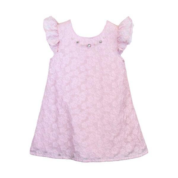 S30 15082 Floral Brocade Dress with Jewel (2 Colors) for wholesale by Doe a Dear