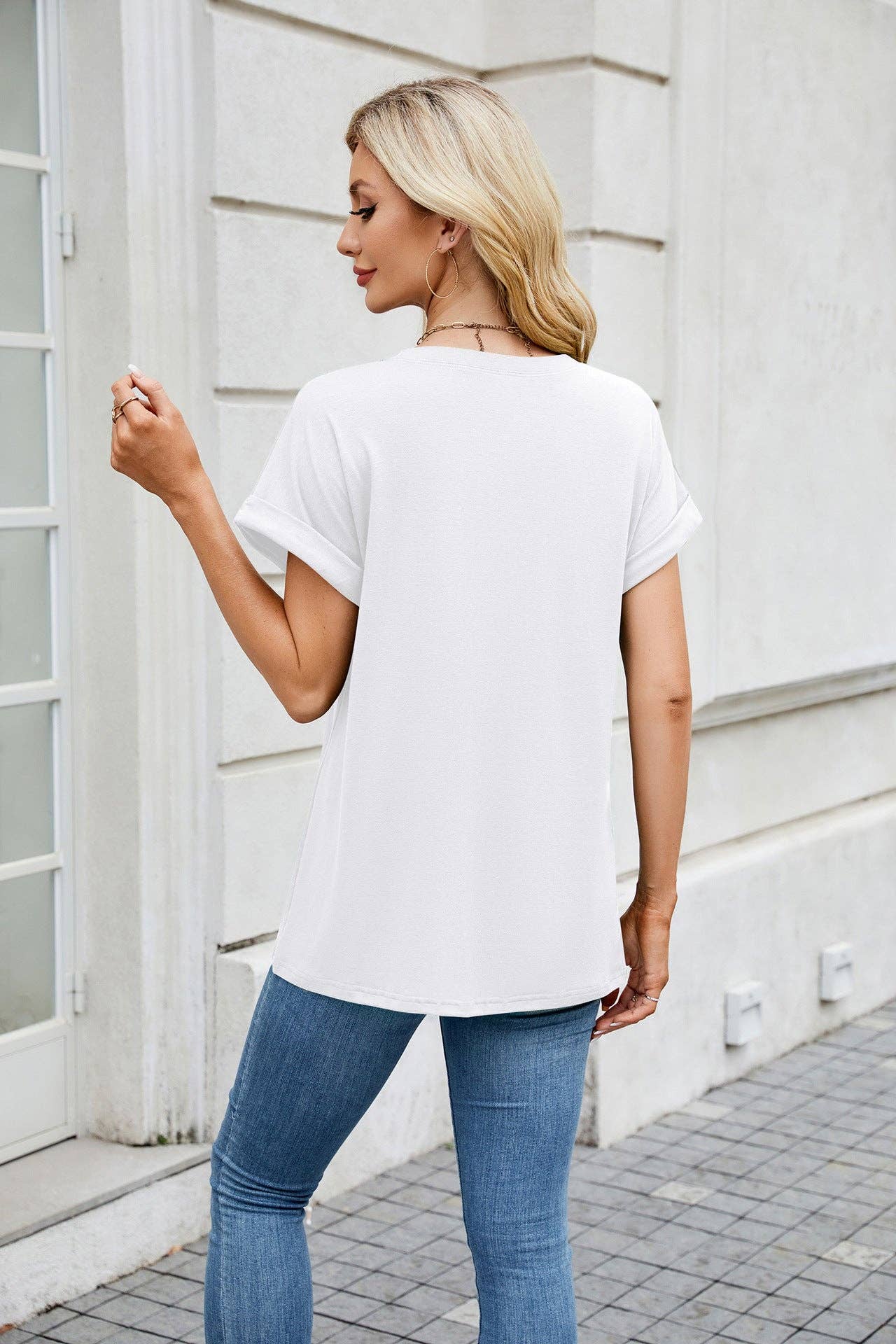 Lovesoft - Wholesale T-Shirt - Women's - Round Neck Loose Short Sleeve T-Shirt Top2
