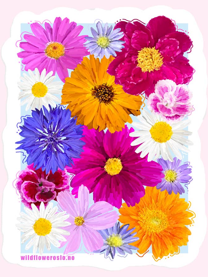 Sticker #0016 voor wholesale door Wildflower Oslo