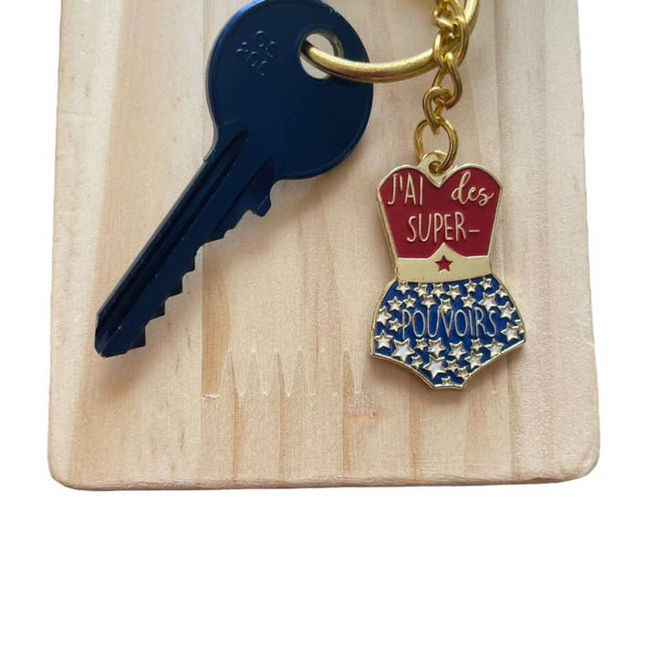 I have superpowers keychain for wholesale by Madame la mouette
