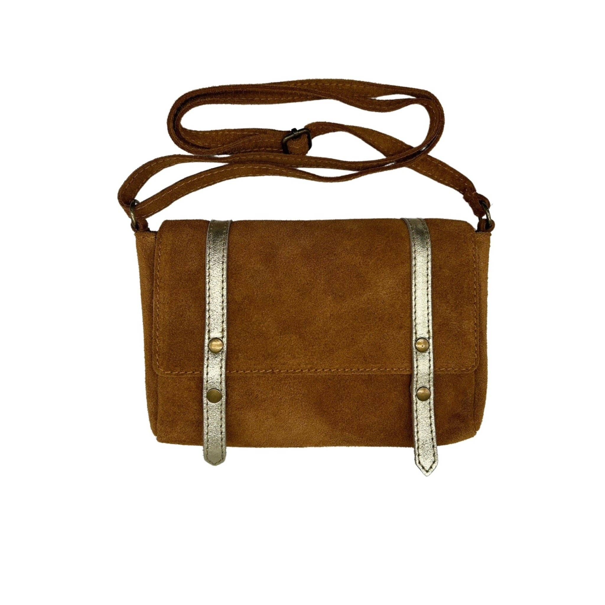 Louisa lee - Wholesale Crossbody Bag - Women's - PAULETTE SUEDE LEATHER SATCHEL BAG6