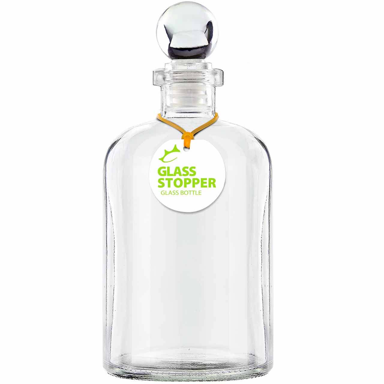 Couronne Co. - Wholesale Apothecary Jar - Apothecary 13.5Oz Recycled Glass Bottle W/ Glass Top0