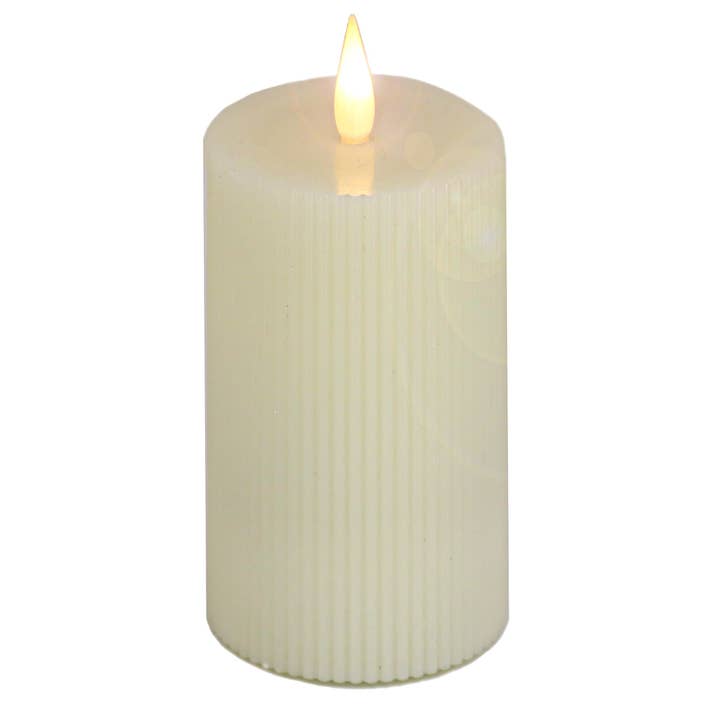 National Tree Company - Wholesale Flameless Candle - 5 in. by 11 in. Ivory Flameless Georgetown Pillar Candle