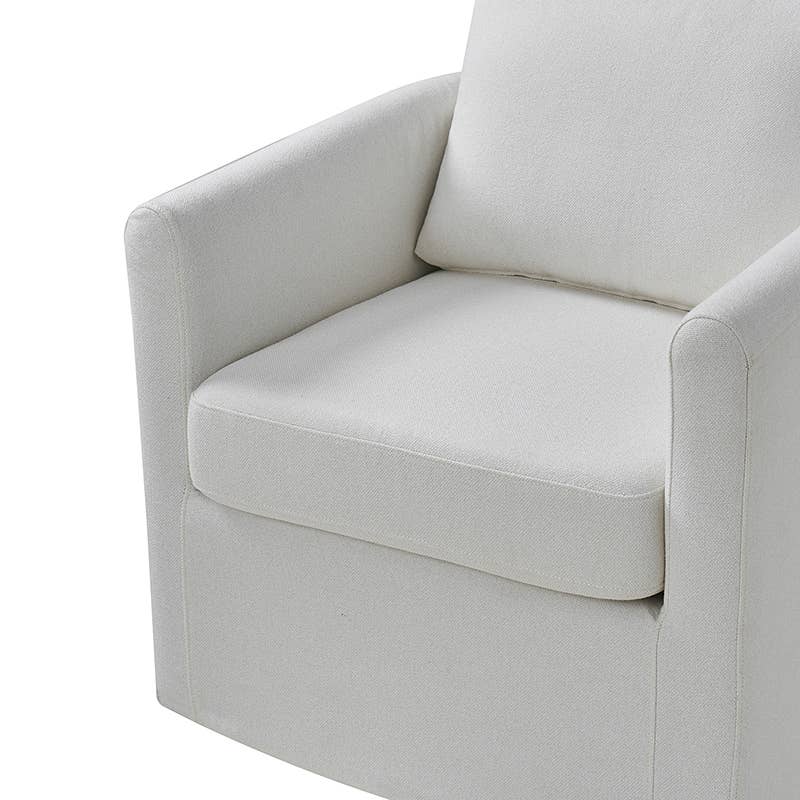 Karat Home - Wholesale Chair - Asser Slipcovered Swivel Chair4