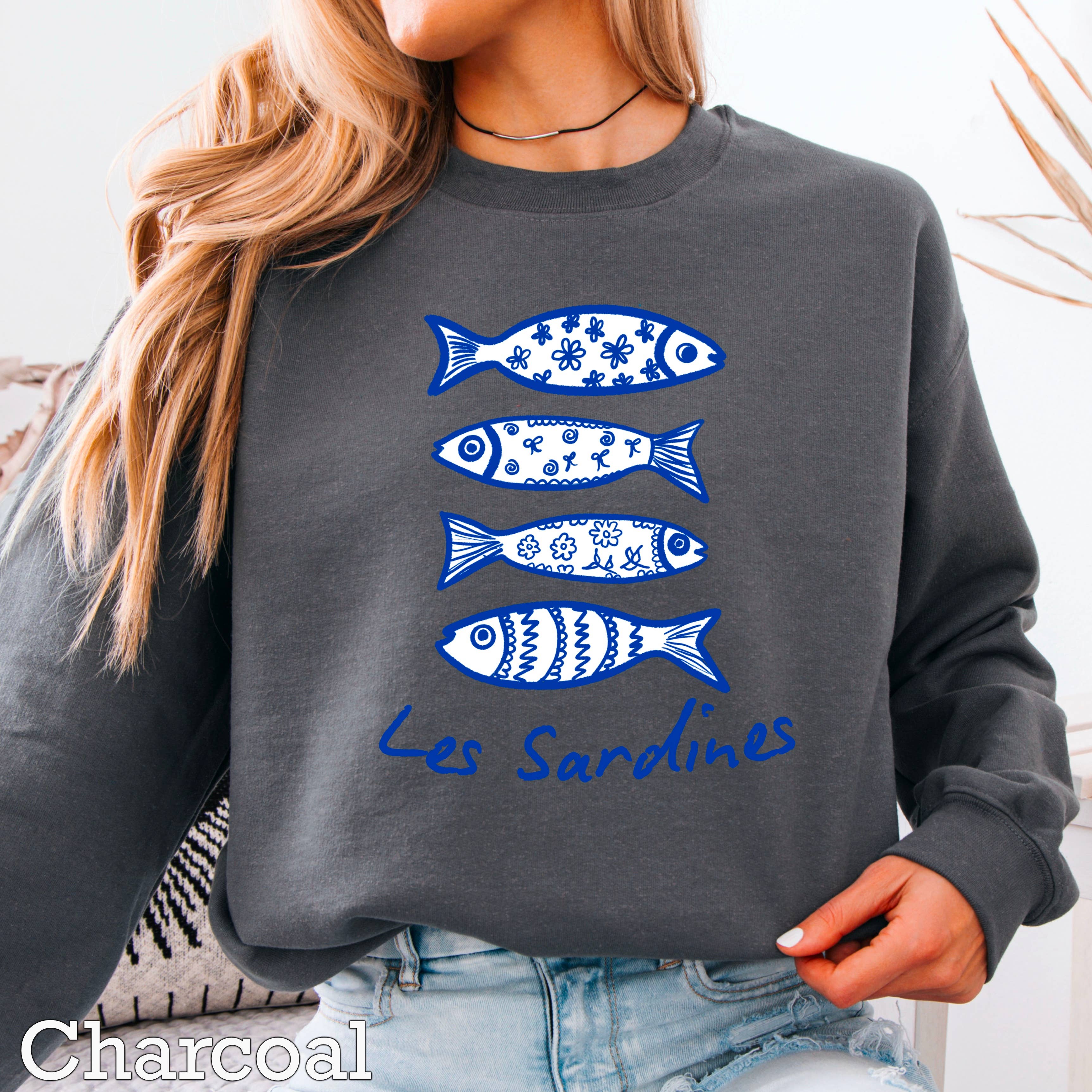 Shoppe SHC - Wholesale Graphic Sweatshirt - Women's - Les Sardines | Summer Coastal Women’s Sweatshirt 1