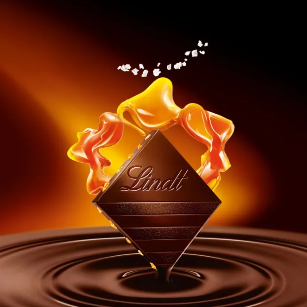 123bonbon – wholesale Chocolate – EXCELLENCE BLACK BAR CARAMEL FLEUR SEL LINDT 100G 1