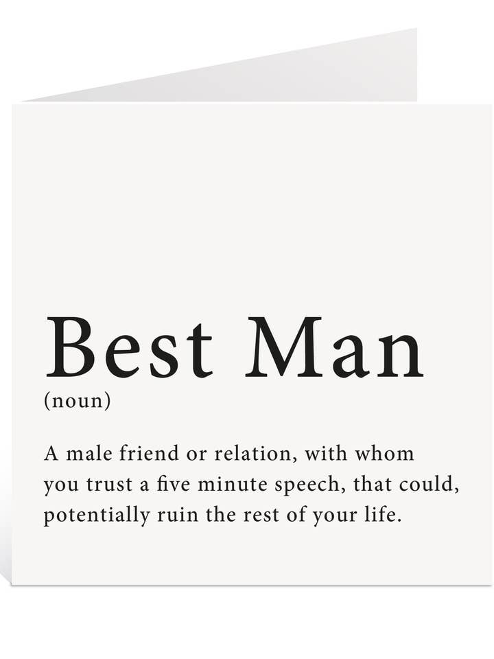 Best Man Card for wholesale by Creationery