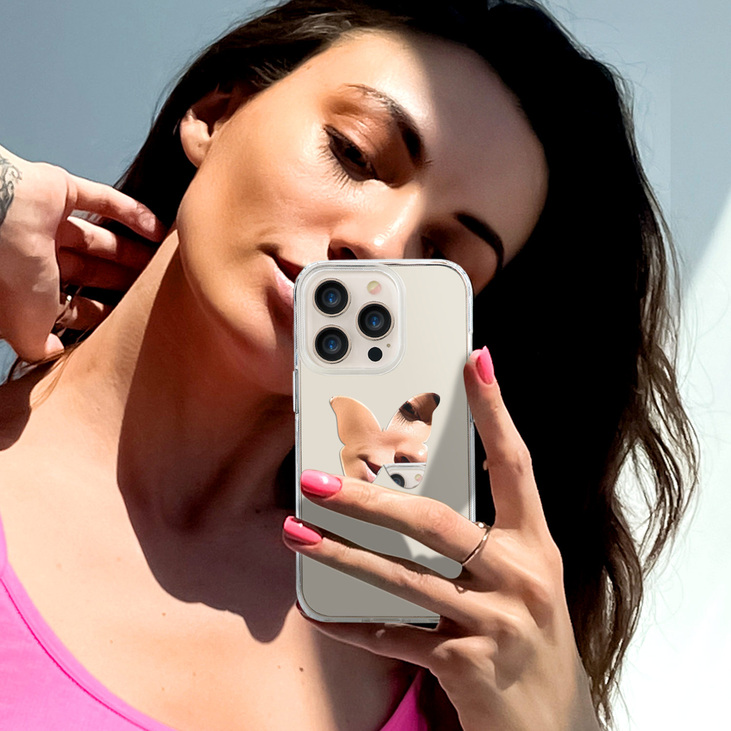 Ellie Rose - Wholesale Phone & Laptop Stickers - Stick-On Mirror Phone Decal - Butterfly4