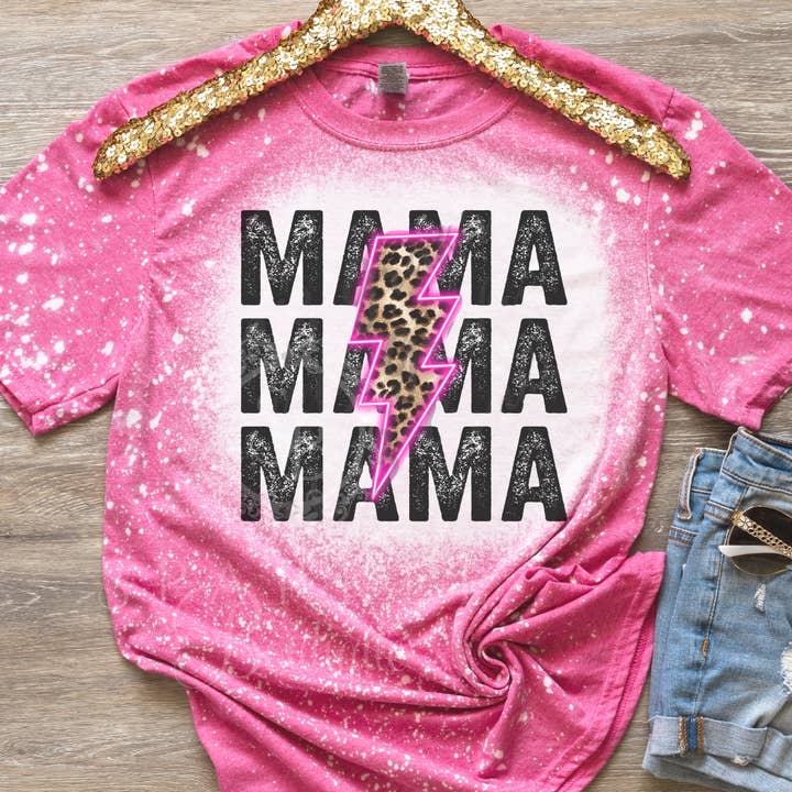 Chemise blanchie Mama Lightning Bolt pour la vente par Sparkle Boutique2U