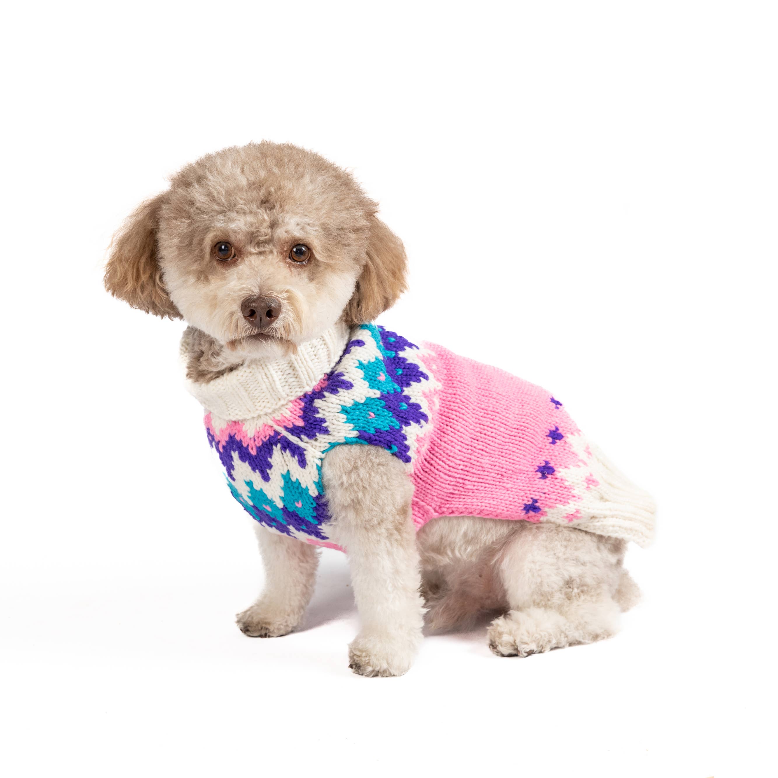 CHILLY DOG LLC - Wholesale Pet Sweater - Dog - Pink Ski Bum Sweater3